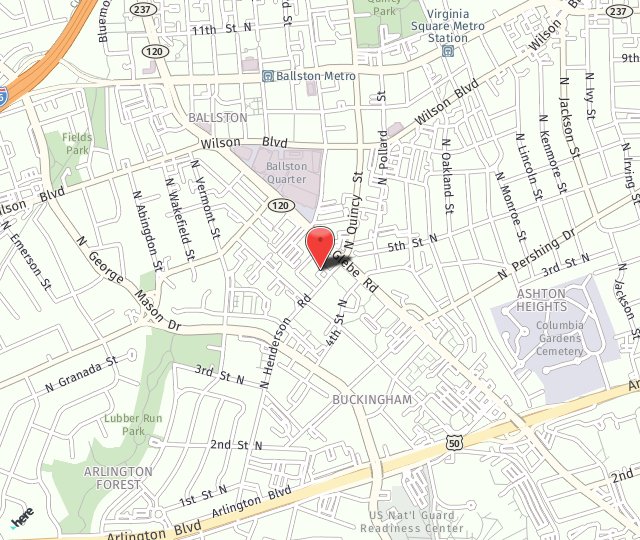 Location Map: 4141 North Henderson Rd Arlington, VA 22203